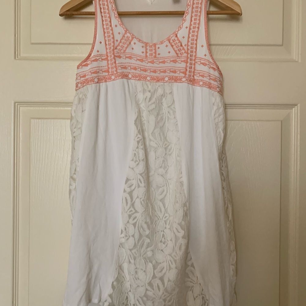 Mahina Lace and Embroidered Baby Doll Dress